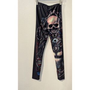 Women's Skull Gothic Leggings  Sz XS